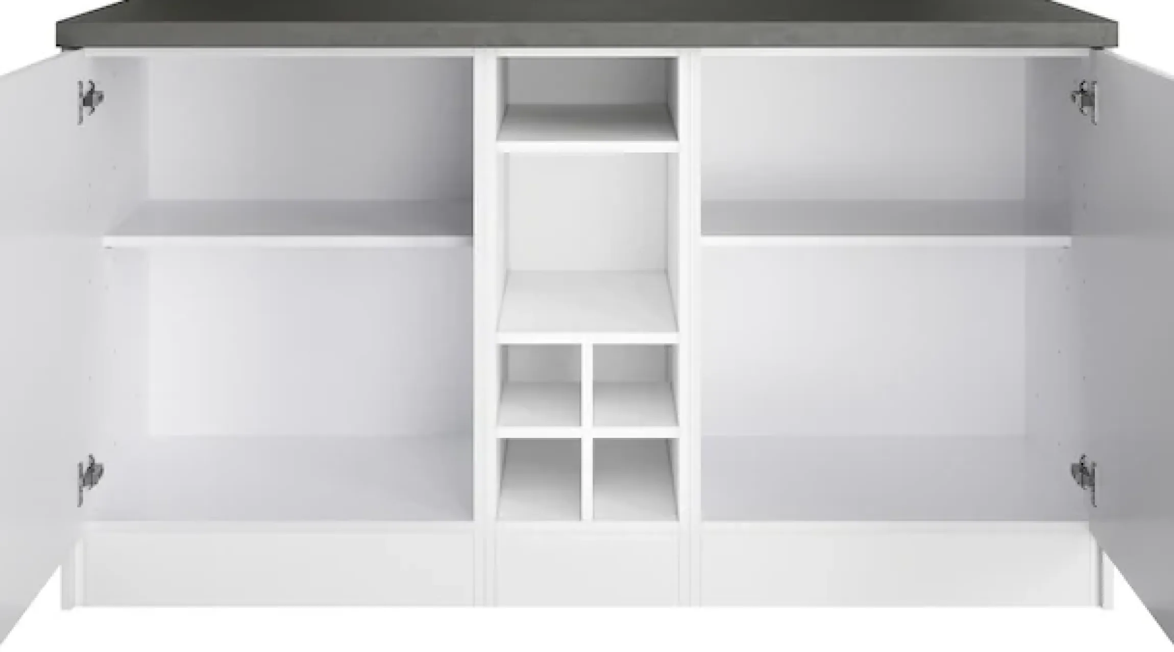 KOCHSTATION Kücheninsel »KS-Lani, Breite 153 cm, mit Flaschenregal« MDF-Fronten, Arbeitsplatte 38mm stark