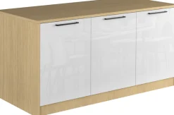 KOCHSTATION Kücheninsel »KS-Luna« Breite 170 cm, 3 Türen, 6 Innenfächer, 3 Essplätze, gedämpfte Türen