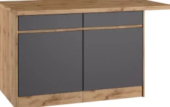 KOCHSTATION Kücheninsel »KS-Riesa« Breite 153 cm, Tiefe 100 cm, MDF-Fronten