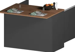 KOCHSTATION Kücheninsel »KS-Sole« Breite 125 cm, mit 2 Türen