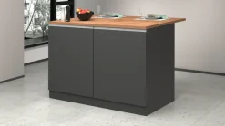 KOCHSTATION Kücheninsel »KS-Sole« Breite 125 cm, mit 2 Türen