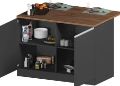 KOCHSTATION Kücheninsel »KS-Sole« Breite 125 cm, mit 2 Türen