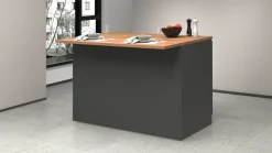 KOCHSTATION Kücheninsel »KS-Sole« Breite 125 cm, mit 2 Türen
