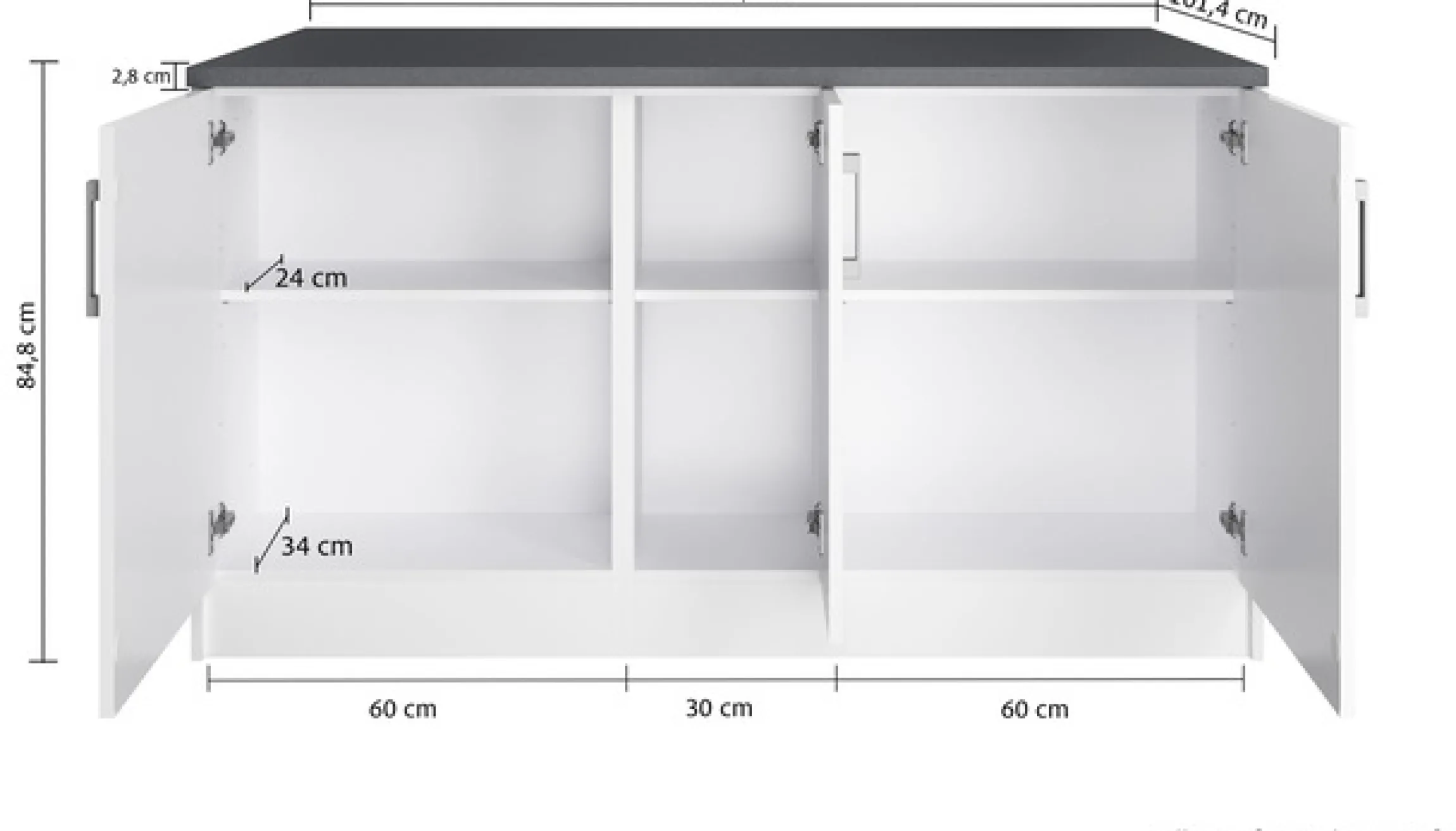 KOCHSTATION Kücheninsel »KS-Toronto« Breite 153 cm, MDF-Fronten, Flaschenregal