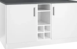 KOCHSTATION Kücheninsel »KS-Toronto« Breite 153 cm, MDF-Fronten, Flaschenregal