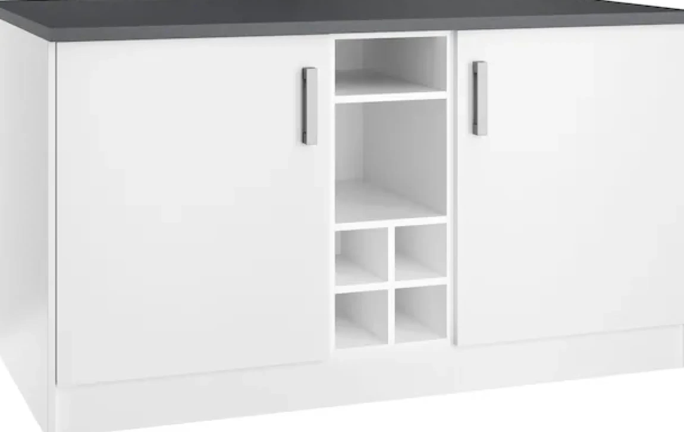 KOCHSTATION Kücheninsel »KS-Toronto« Breite 153 cm, MDF-Fronten, Flaschenregal