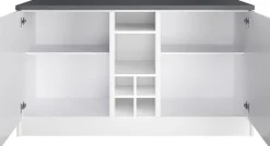 KOCHSTATION Kücheninsel »KS-Toronto« Breite 153 cm, MDF-Fronten, Flaschenregal