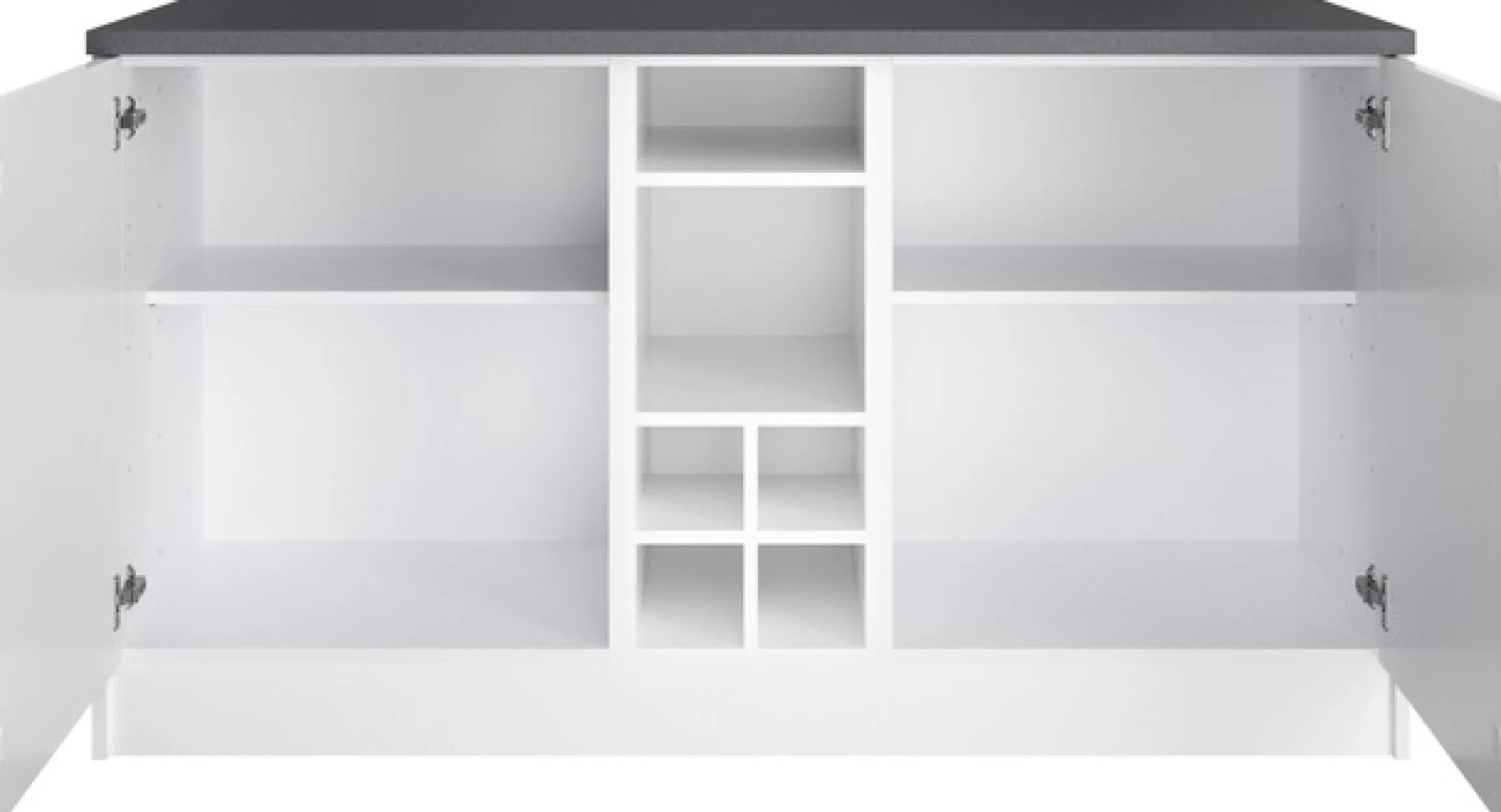 KOCHSTATION Kücheninsel »KS-Toronto« Breite 153 cm, MDF-Fronten, Flaschenregal