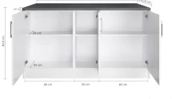 KOCHSTATION Kücheninsel »KS-Toronto« Breite 153 cm, MDF-Fronten, Flaschenregal