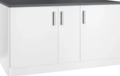 KOCHSTATION Kücheninsel »KS-Toronto« Breite 153 cm, MDF-Fronten, Flaschenregal