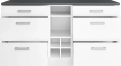 KOCHSTATION Kücheninsel »KS-Toronto« Breite 153 cm, MDF-Fronten, Flaschenregal