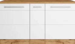 KOCHSTATION Kücheninsel »KS-Wien« Breite 153 cm, MDF-Fronten, Flaschenregal
