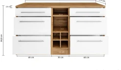 KOCHSTATION Kücheninsel »KS-Wien« Breite 153 cm, MDF-Fronten, Flaschenregal
