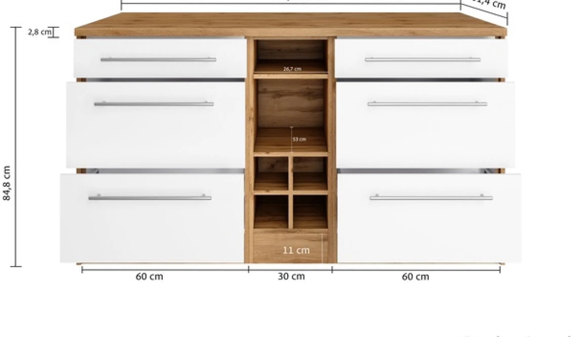 KOCHSTATION Kücheninsel »KS-Wien« Breite 153 cm, MDF-Fronten, Flaschenregal