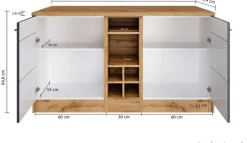 KOCHSTATION Kücheninsel »KS-Wien« Breite 153 cm, MDF-Fronten, Flaschenregal
