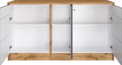 KOCHSTATION Kücheninsel »KS-Wien« Breite 153 cm, MDF-Fronten, Flaschenregal