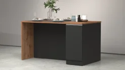 KOCHSTATION Kücheninsel »Sole,Kochinsel,Küchenarbeitsblock,Inselküche,Arbeitsinsel« Breite 160 cm mit 2 Türen,4 Fächer, Arbeitsplatte, Aluminiumgriff