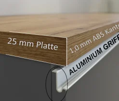 KOCHSTATION Kücheninsel »Sole,Kochinsel,Küchenarbeitsblock,Inselküche,Arbeitsinsel« Breite 160 cm mit 2 Türen,4 Fächer, Arbeitsplatte, Aluminiumgriff