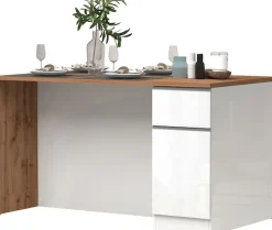 KOCHSTATION Kücheninsel »Sole,Kochinsel,Küchenarbeitsblock,Inselküche,Arbeitsinsel« Breite 160 cm mit 2 Türen,2 Schubkästen, Aluminiumgriff