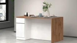 KOCHSTATION Kücheninsel »Sole,Kochinsel,Küchenarbeitsblock,Inselküche,Arbeitsinsel« Breite 160 cm mit 2 Türen,2 Schubkästen, Aluminiumgriff
