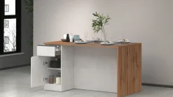 KOCHSTATION Kücheninsel »Sole,Kochinsel,Küchenarbeitsblock,Inselküche,Arbeitsinsel« Breite 160 cm mit 2 Türen,2 Schubkästen, Aluminiumgriff