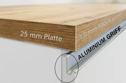KOCHSTATION Kücheninsel »Sole,Kochinsel,Küchenarbeitsblock,Inselküche,Arbeitsinsel« Breite 160 cm mit 2 Türen,2 Schubkästen, Aluminiumgriff