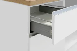 KOCHSTATION Kücheninsel »Sole,Kochinsel,Küchenarbeitsblock,Inselküche,Arbeitsinsel« Breite 160 cm mit 2 Türen,2 Schubkästen, Aluminiumgriff