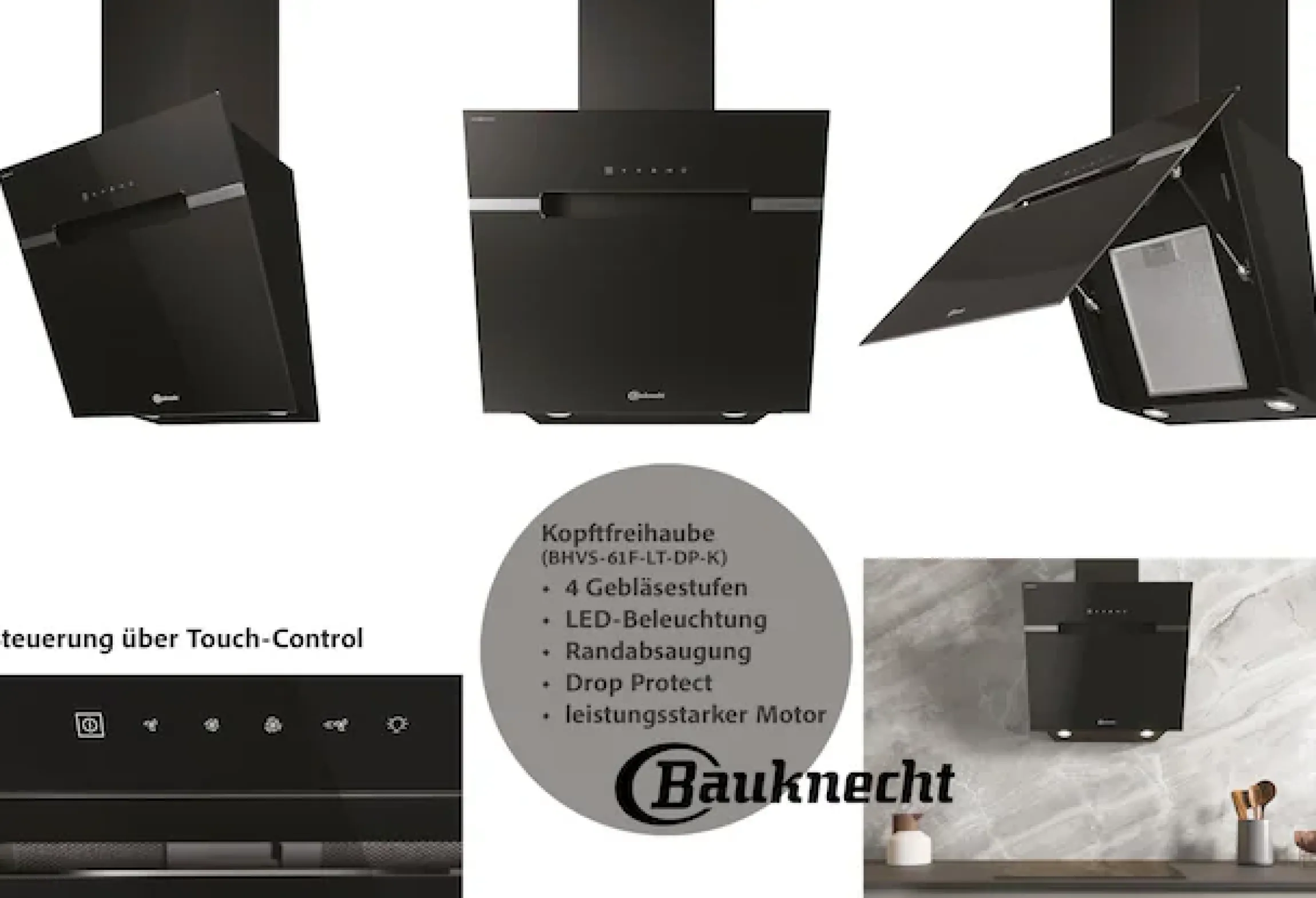 KOCHSTATION Küchenzeile »Betty« Breite 300 cm, mit E-Geräten von Bauknecht