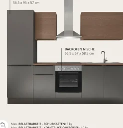 KOCHSTATION Küchenzeile »Cocco B/H/T 270x211x60 cm« Breite 270 cm, wahlweise mit E-Geräten und Induktion
