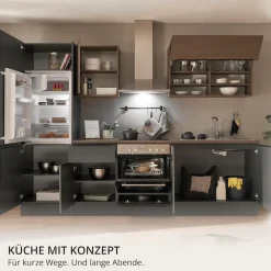 KOCHSTATION Küchenzeile »Cocco B/H/T 270x211x60 cm« Breite 270 cm, wahlweise mit E-Geräten und Induktion