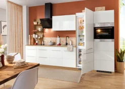 KOCHSTATION Küchenzeile »KS-Brindisi Breite 330 cm« wahlweise mit E-Geräten und Induktion, mit MDF-Fronten und Regal