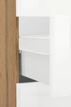 KOCHSTATION Küchenzeile »KS-Brindisi Breite 330 cm« wahlweise mit E-Geräten und Induktion, mit MDF-Fronten und Regal