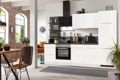 KOCHSTATION Küchenzeile »KS-Brindisi« Breite 270 cm, wahlweise mit E-Geräten, mit MDF-Fronten und Regal