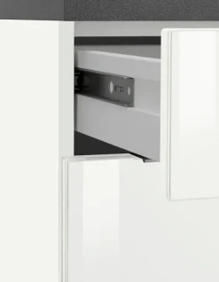 KOCHSTATION Küchenzeile »KS-Brindisi« Breite 270 cm, wahlweise mit E-Geräten, mit MDF-Fronten und Regal