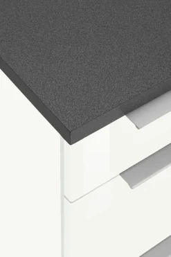 KOCHSTATION Küchenzeile »KS-Brindisi« Breite 270 cm, wahlweise mit E-Geräten, mit MDF-Fronten und Regal