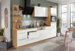 KOCHSTATION Küchenzeile »KS-Brindisi Breite 280 cm« wahlweise mit E-Geräten und Induktion, mit MDF-Fronten und Regal