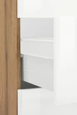 KOCHSTATION Küchenzeile »KS-Brindisi Breite 280 cm« wahlweise mit E-Geräten und Induktion, mit MDF-Fronten und Regal