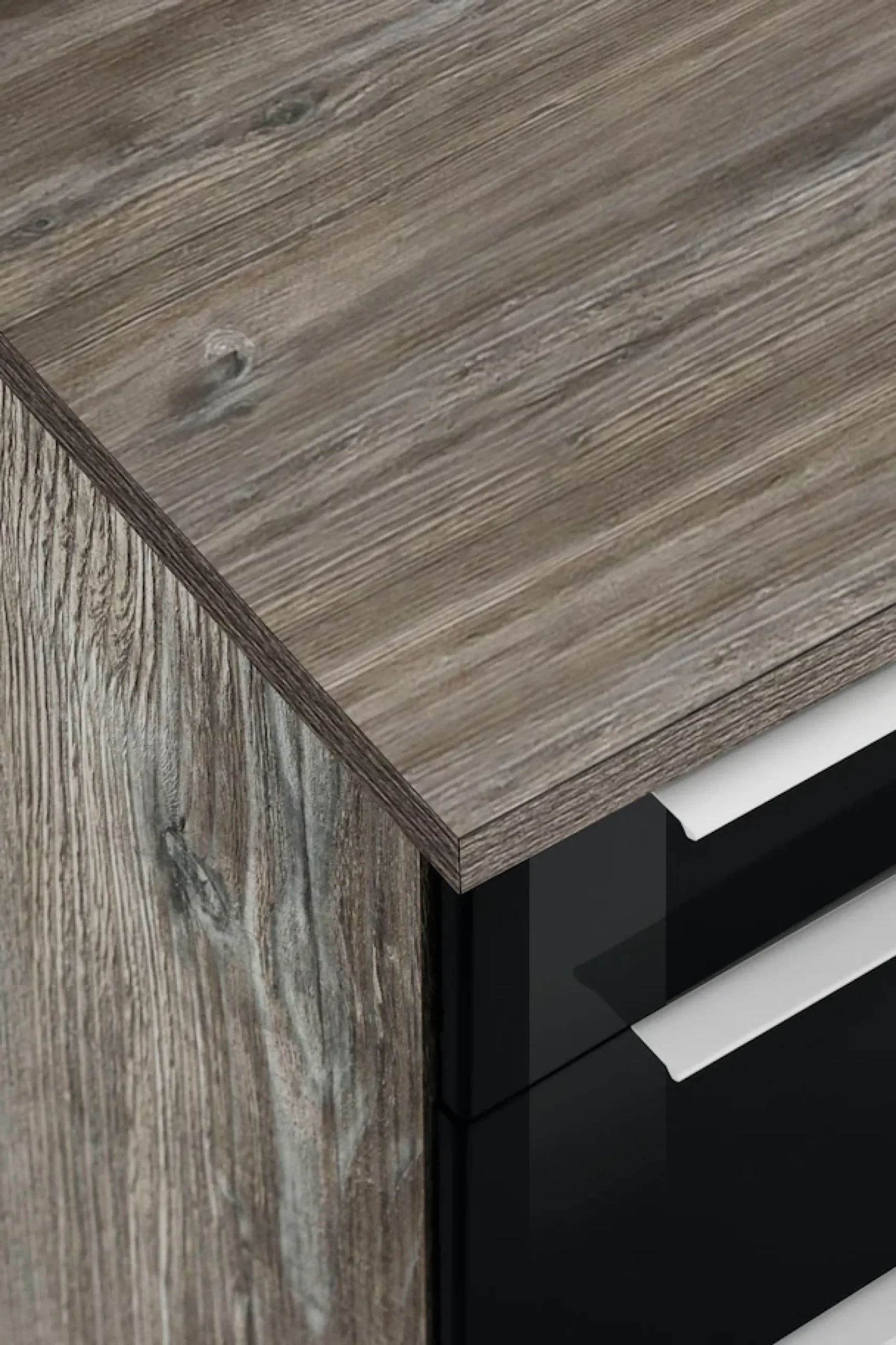 KOCHSTATION Küchenzeile »KS-Brindisi« Breite 210 cm, wahlweise mit E-Geräten, mit MDF-Fronten und Regal