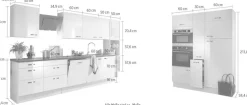KOCHSTATION Küchenzeile »KS-Cara« mit Vollauszügen und Soft-Close-Funktion,Breite 480 cm