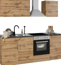 KOCHSTATION Küchenzeile »KS-Colmar« ohne E-Geräte, Breite 210 cm