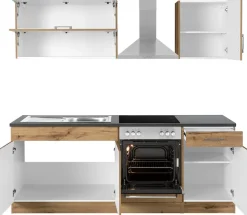 KOCHSTATION Küchenzeile »KS-Colmar« ohne E-Geräte, Breite 210 cm
