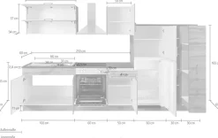 KOCHSTATION Küchenzeile »KS-Colmar« ohne E-Geräte, Breite 330 cm