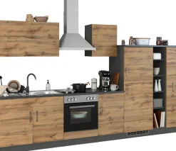 KOCHSTATION Küchenzeile »KS-Colmar« ohne E-Geräte, Breite 330 cm