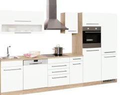 KOCHSTATION Küchenzeile »KS-Eton« mit E-Geräten, Breite 330 cm