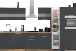 KOCHSTATION Küchenzeile »KS-Luhe« 360 cm breit, wahlweise mit oder ohne E-Geräten, gefräste MDF-Fronten