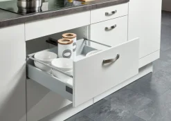 KOCHSTATION Küchenzeile »KS-Lucy wahlweise mit Induktionskochfeld mit integriertem Dunstabzug« Breite 360 cm, Soft-Close, inkl. Zubehör, wahlweise mit E-Geräten