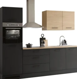 KOCHSTATION Küchenzeile »KS-Malfi« Breite 260cm, wahlweise mit E-Geräten, Arbeitsplatte 38mm Stärke
