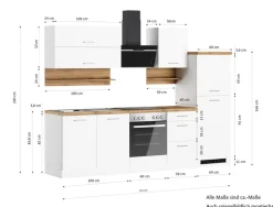 KOCHSTATION Küchenzeile »KS-Milan« 270 cm breit, robuste Metallauszüge, viel Stauraum