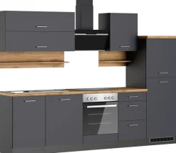 KOCHSTATION Küchenzeile »KS-Milan« 280 cm breit, robuste Metallauszüge, viel Stauraum
