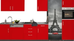KOCHSTATION Küchenzeile »KS-Paris – Küchen mit einzigartigen Fotomotiven auf den Fronten« Breite 340 cm, wahlweise mit E-Geräten und Induktion